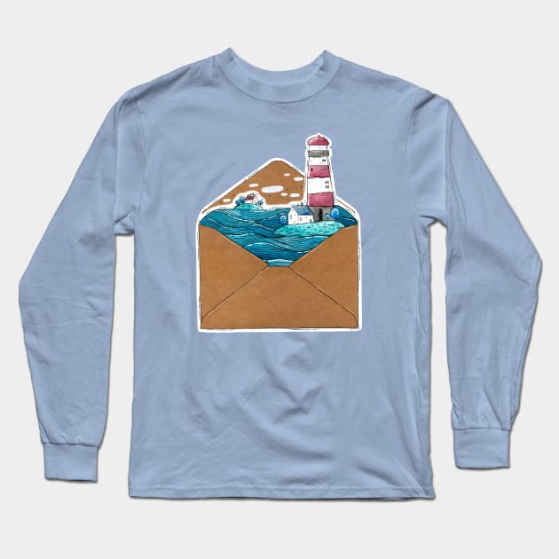 Sea Envelope Long Sleeve T-Shirt by Tania Tania